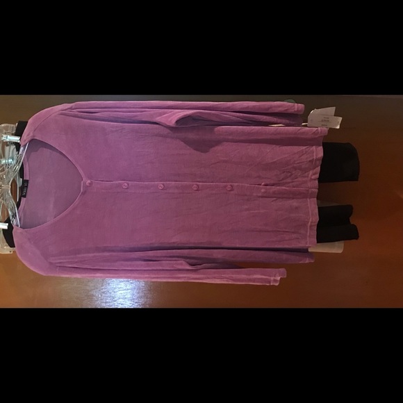 New Vikki Vi Top Button Down Lavender Top or Jacket 2X made USA - Picture 11 of 13